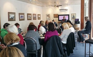 The downstairs function room caters for 30 people seated at large round tables or a configuration can be designed to suit your needs.